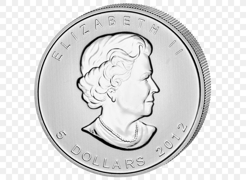 Canadian Silver Maple Leaf Canadian Gold Maple Leaf Bullion Coin Canadian Wildlife, PNG, 600x600px, Canadian Silver Maple Leaf, Austrian Silver Vienna Philharmonic, Black And White, Bullion, Bullion Coin Download Free