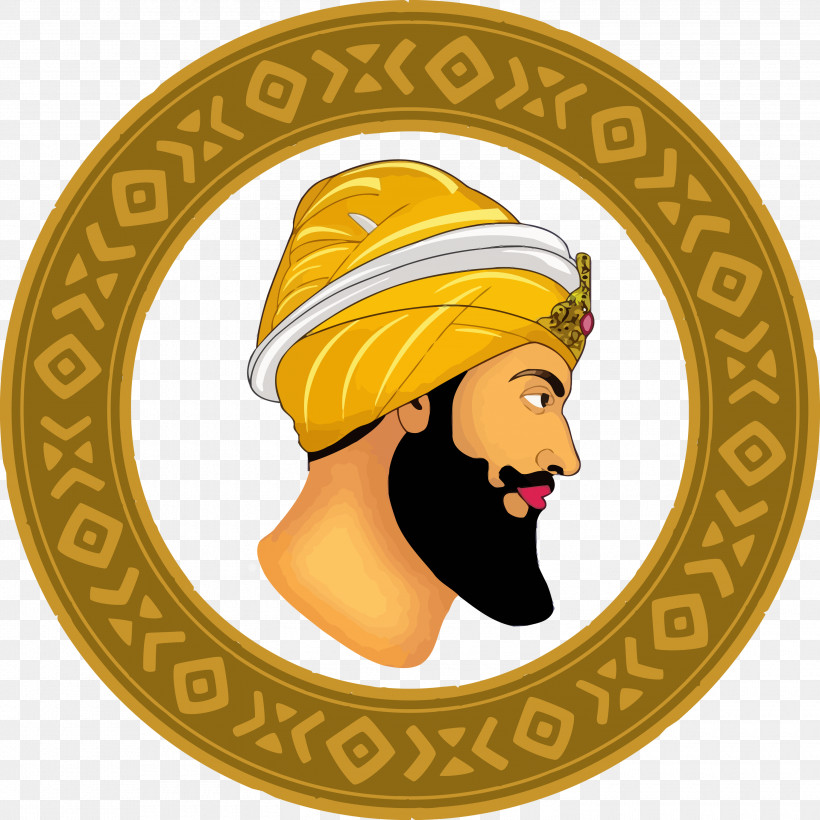 Guru Gobind Singh Jayanti Govind Singh, PNG, 3000x3000px, Guru Gobind Singh Jayanti, Govind Singh, Label, Logo, Yellow Download Free
