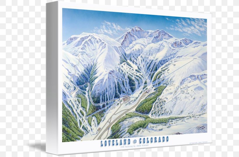 Loveland Ski Area Gallery Wrap Ski Resort Picture Frames Canvas, PNG, 650x539px, Loveland Ski Area, Art, Canvas, Colorado, Ecosystem Download Free