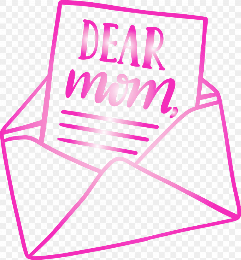 Pink Line Magenta, PNG, 2776x3000px, Mothers Day, Dear Mom Envelope, Line, Magenta, Paint Download Free