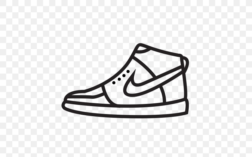 Nike Shoe Sneakers Swoosh, PNG, 512x512px, Nike, Adidas, Area, Black, Black And White Download Free