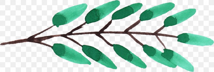 Clip Art Leaf Watercolor Painting Image, PNG, 906x308px, Leaf, Green, Olive, Olive Leaf, Plant Download Free