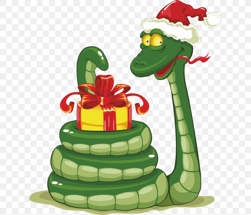 Snake Santa Claus Christmas Clip Art, PNG, 629x703px, Snake, Christmas, Christmas Ornament, Christmas Tree, Fictional Character Download Free