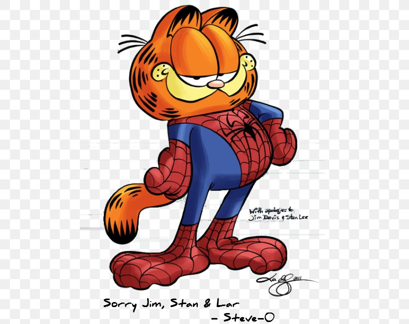 Spider-Man Garfield Odie Cartoon Comics, PNG, 500x650px, Watercolor, Cartoon, Flower, Frame, Heart Download Free