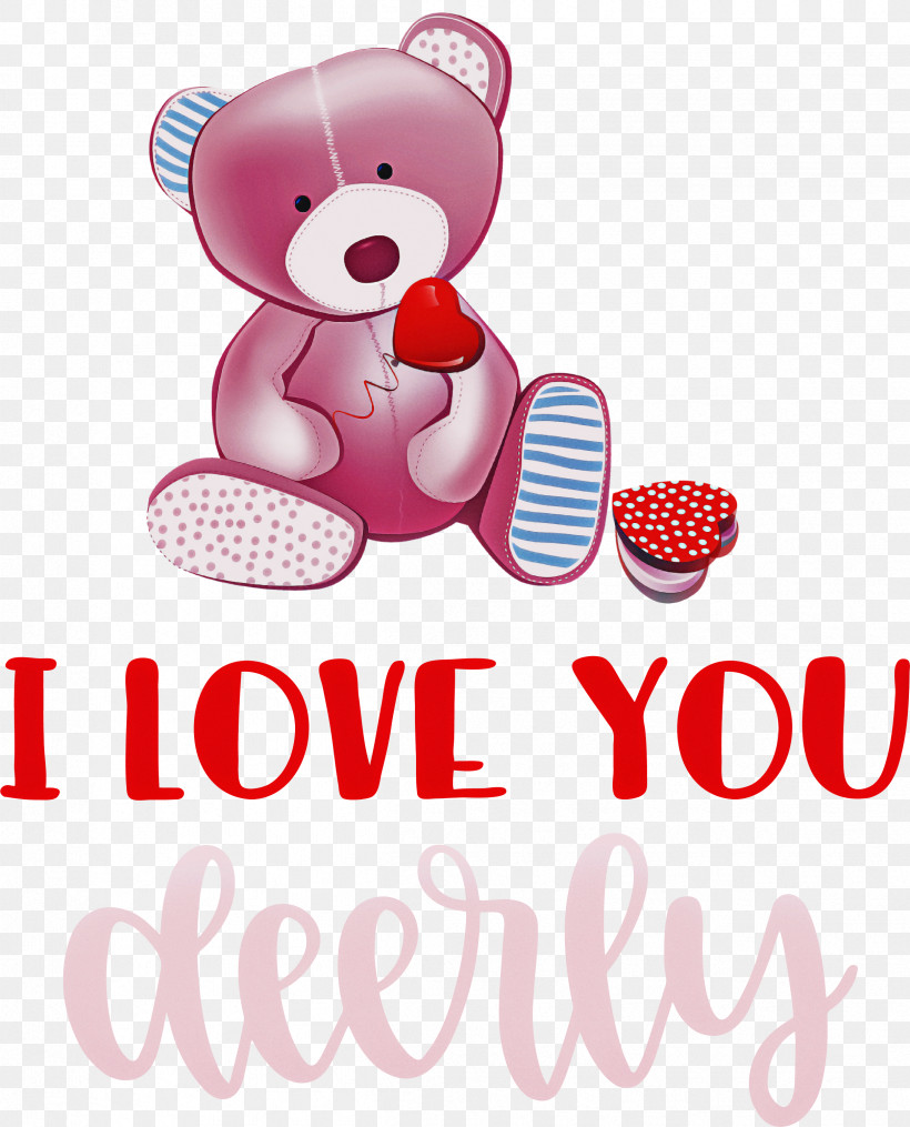 I Love You Deerly Valentines Day Quotes Valentines Day Message, PNG, 2423x3000px, Teddy Bear, Bear Plush Toy, Bears, Doll, Heart Download Free