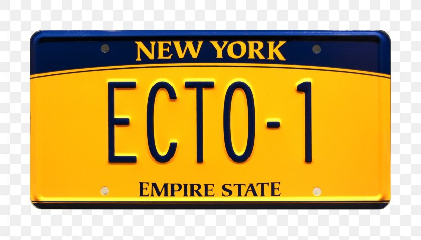 Vehicle License Plates New York City Car Ecto-1 Motor Vehicle Registration, PNG, 2048x1170px, Vehicle License Plates, Area, Automotive Exterior, Brand, Car Download Free