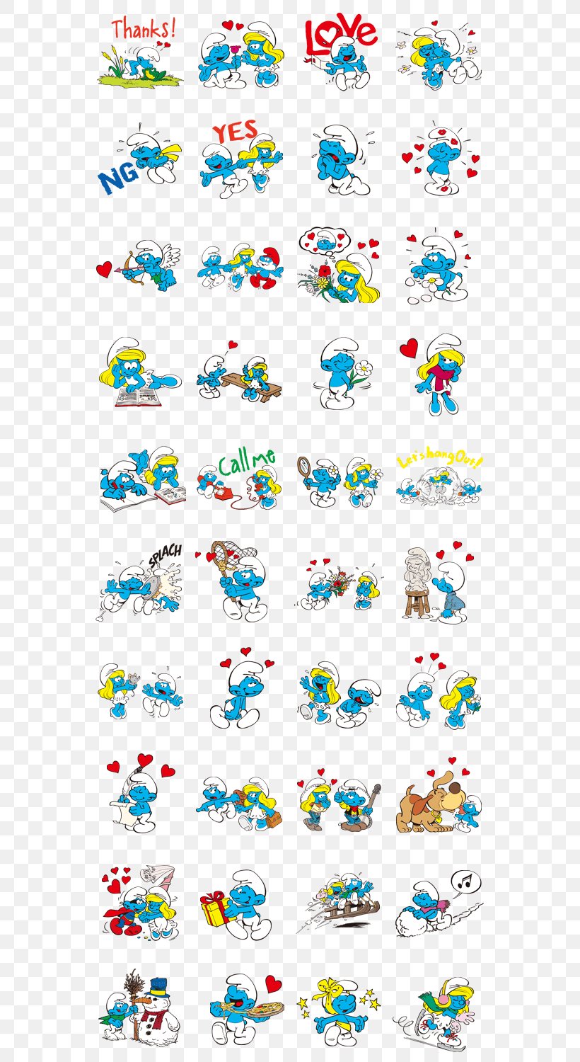 LINE Sticker Smurfette The Smurfs Clip Art, PNG, 562x1500px, Sticker, Fictional Character, Naver, Smurfette, Smurfs Download Free