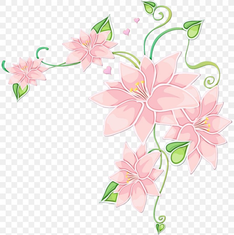 Floral Design, PNG, 1000x1008px, Watercolor, Floral Design, Flower, Paint, Pedicel Download Free