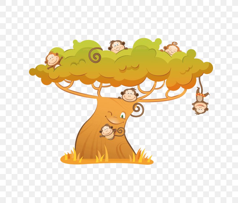 Wall Decal Tree Sticker Drawing, PNG, 700x700px, Wall Decal, Art, Carnivoran, Cartoon, Decoratie Download Free