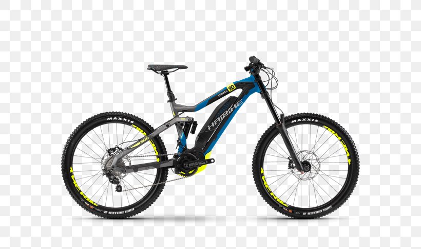 Electric Bicycle Haibike Downhill Mountain Biking Mountain Bike, PNG, 725x484px, Electric Bicycle, Bicycle, Bicycle Accessory, Bicycle Drivetrain Part, Bicycle Fork Download Free