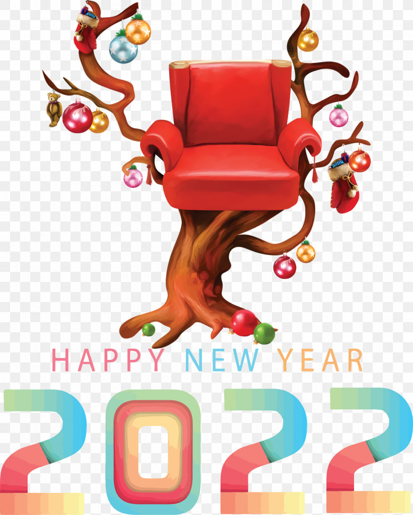 Happy 2022 New Year 2022 New Year 2022, PNG, 2404x3000px, Drawing, Animation, Cartoon, Chair, Couch Download Free