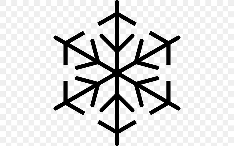 Snowflake Symbol Freezing, PNG, 512x512px, Snowflake, Black And White, Freezing, Royaltyfree, Snow Download Free