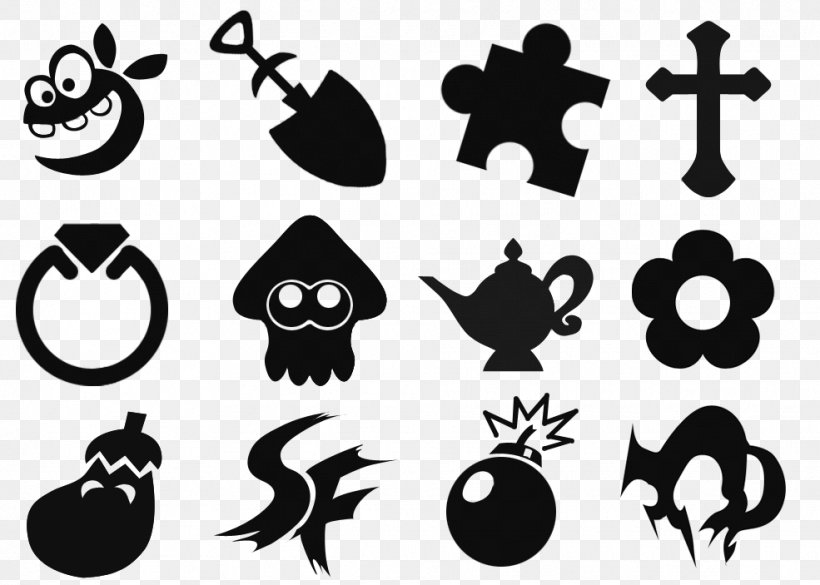 Super Smash Bros. Brawl Pikmin Logo Splatoon Symbol, PNG, 985x703px, Super Smash Bros Brawl, Art, Black, Black And White, Concept Download Free