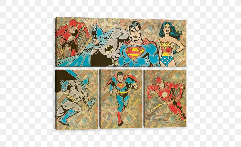 Flash Superman Batman Comic Book Art, PNG, 500x500px, Flash, Art, Batman, Batmansupermanwonder Woman Trinity, Canvas Download Free