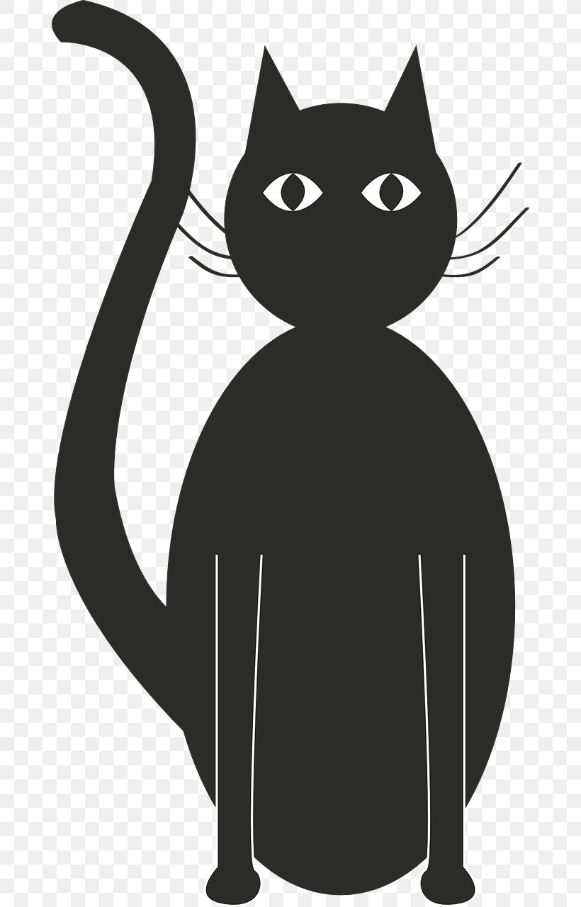 Black Cat Silhouette Kitten T-shirt, PNG, 674x1280px, Black Cat, Black, Black And White, Carnivoran, Cat Download Free