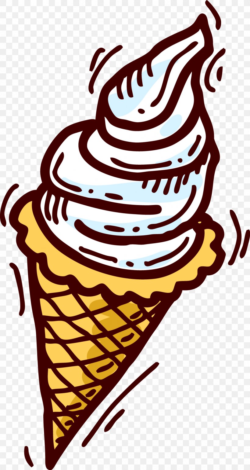 Ice Cream Clip Art, PNG, 1062x1992px, Ice Cream, Artwork, Black And White, Cream, Food Download Free