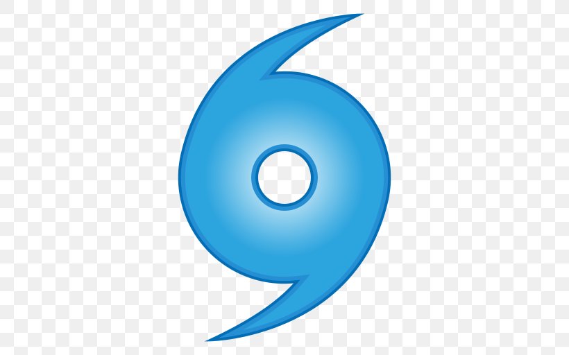 Tropical Cyclone Sticker Emoji Symbol, PNG, 512x512px, Cyclone, Aqua, Azure, Blue, Crescent Download Free