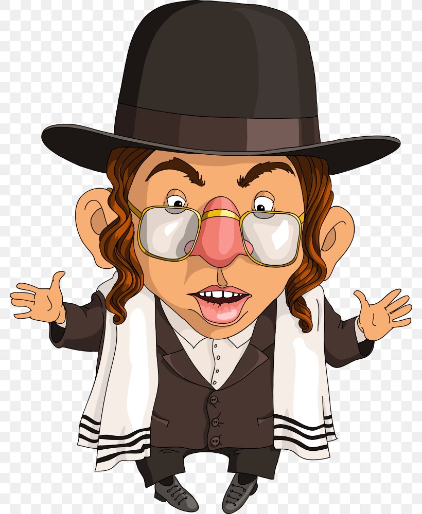 Jewish People Judaism Cartoon Illustration, PNG, 782x1000px, Jewish People, Art, Cartoon, Cowboy Hat, Eyewear Download Free