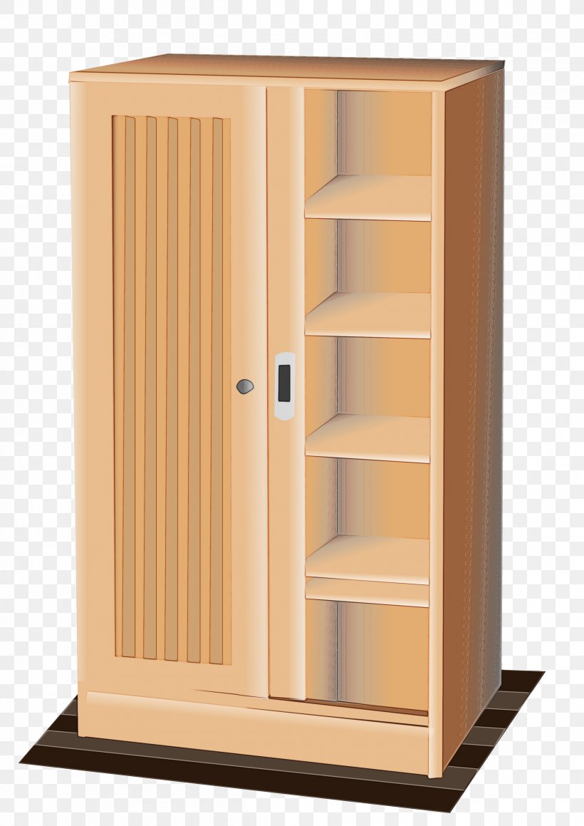 Cupboard Furniture Wardrobe Shelf Wood, PNG, 2400x3394px, Watercolor, Cupboard, Door, Drawer, Furniture Download Free