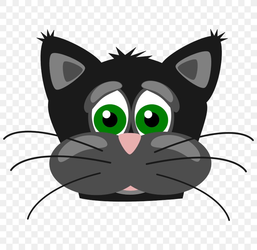Cat Kitten Felidae Cartoon Clip Art, PNG, 800x800px, Cat, Bat, Black, Black And White, Black Cat Download Free