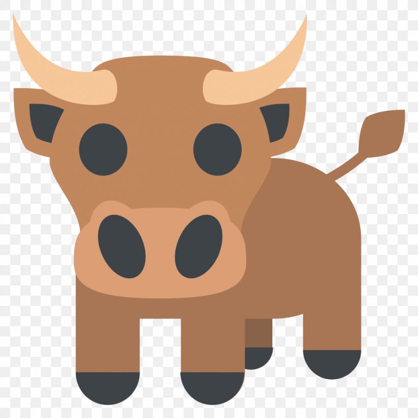 Cattle Ox Emoji T-shirt SMS, PNG, 1024x1024px, Cattle, Bull, Carnivoran, Cartoon, Cattle Like Mammal Download Free