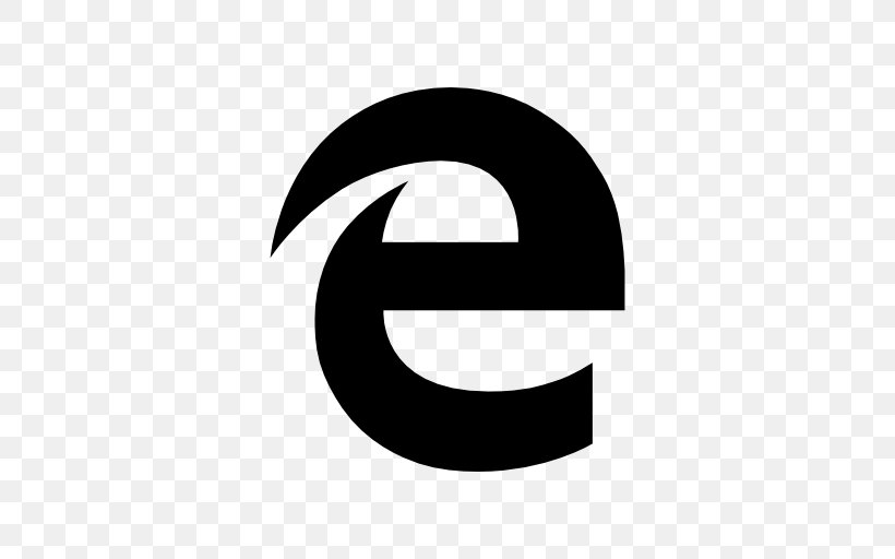 Microsoft Edge Web Browser, PNG, 512x512px, Microsoft Edge, Black And White, Brand, Google Chrome, Internet Explorer Download Free