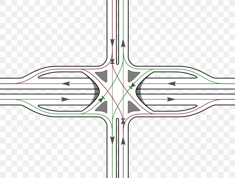 Single-point Urban Interchange Diverging Diamond Interchange Controlled-access Highway, PNG, 1200x909px, Watercolor, Cartoon, Flower, Frame, Heart Download Free