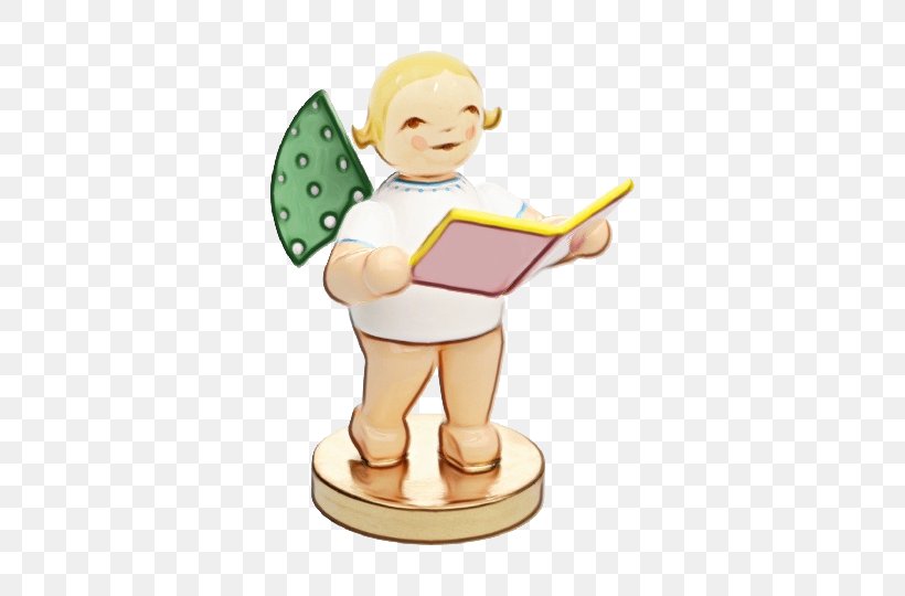 Cartoon Figurine Fictional Character Clip Art Toy, PNG, 540x540px, Watercolor, Angel, Cartoon, Child, Fictional Character Download Free