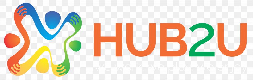 HUB2U Coworking Space Logo Entrepreneur Brand, PNG, 3204x1020px, Coworking, Brand, Entrepreneur, Kelapa Gading, Library Download Free