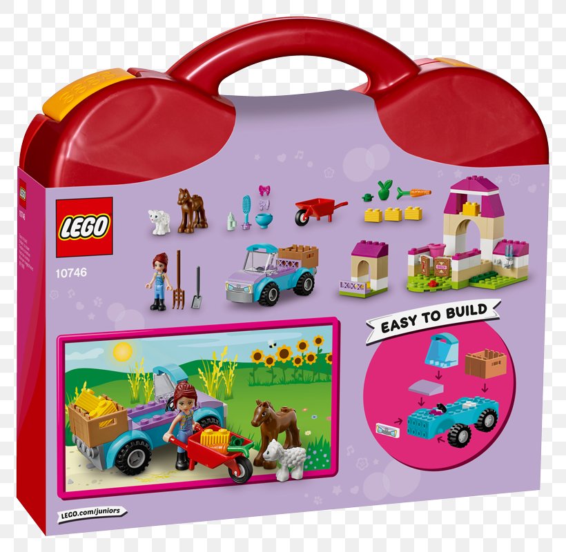 LEGO 10746 Juniors Mia's Farm Suitcase Toy Bag, PNG, 800x800px, Watercolor, Cartoon, Flower, Frame, Heart Download Free