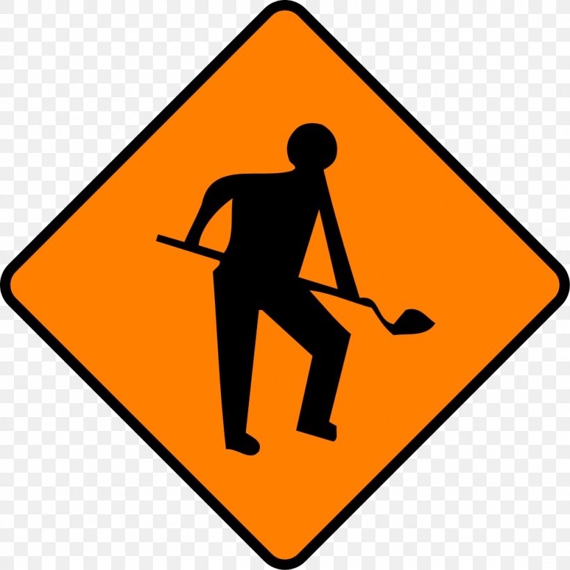 Warning Sign Traffic Sign Roadworks, PNG, 1024x1024px, Warning Sign, Area, Artwork, Carriageway, Logo Download Free