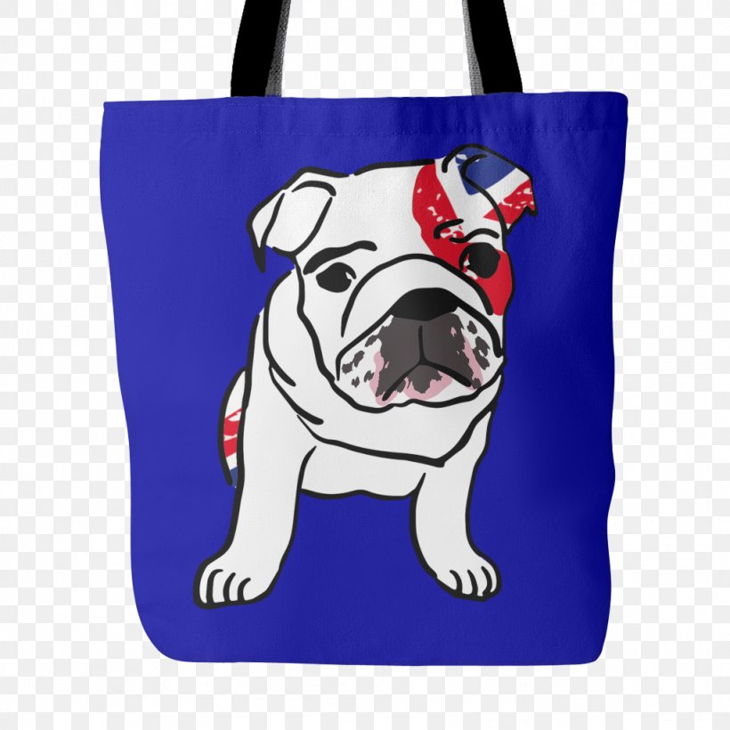 Bulldog T-shirt Pug Puppy Tote Bag, PNG, 1024x1024px, Bulldog, Bag, Carnivoran, Clothing, Dog Download Free