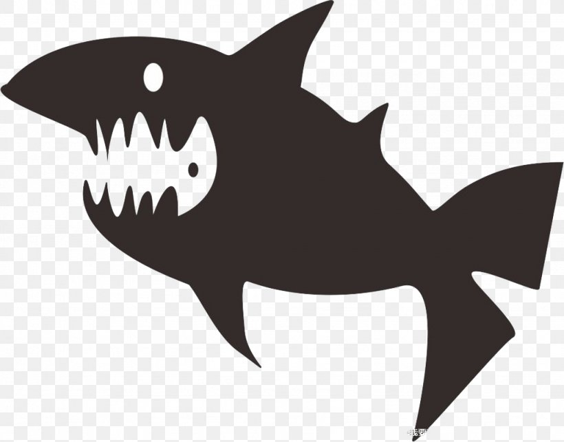 Shark Silhouette Download, PNG, 1024x804px, Shark, Black And White, Carnivoran, Dog Like Mammal, Fish Download Free