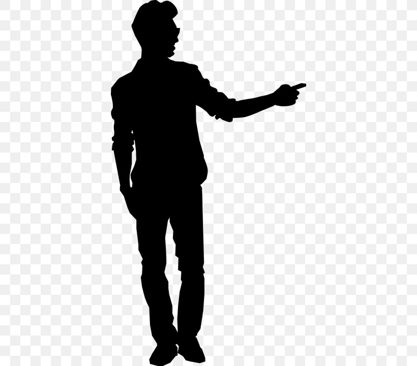 Silhouette Clip Art, PNG, 384x720px, Silhouette, Black And White, Drawing, Hand, Human Behavior Download Free