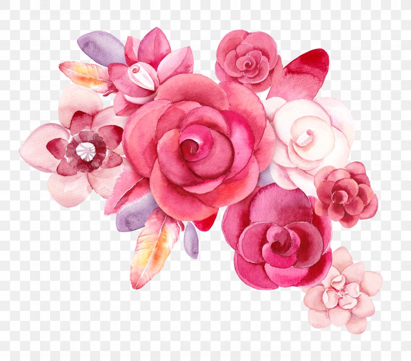 Still Life: Pink Roses Flower Creative Watercolor, PNG, 3214x2823px, Watercolour Flowers, Artificial Flower, Cut Flowers, Floral Design, Floristry Download Free