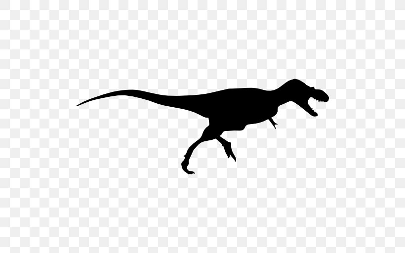 Tyrannosaurus Albertosaurus Velociraptor Dinosaur Deinonychus, PNG, 512x512px, Tyrannosaurus, Albertosaurus, Animal, Beak, Black And White Download Free