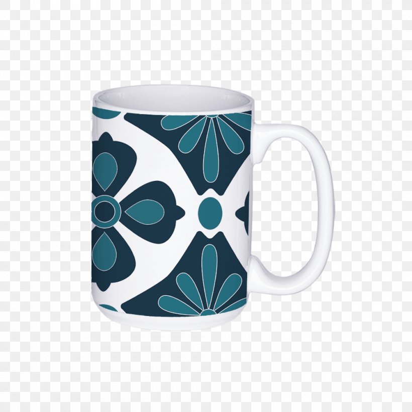 Mug Coffee Cup Ceramic Teal, PNG, 1000x1000px, Mug, Aqua, Ceramic, Cobalt Blue, Coffee Cup Download Free