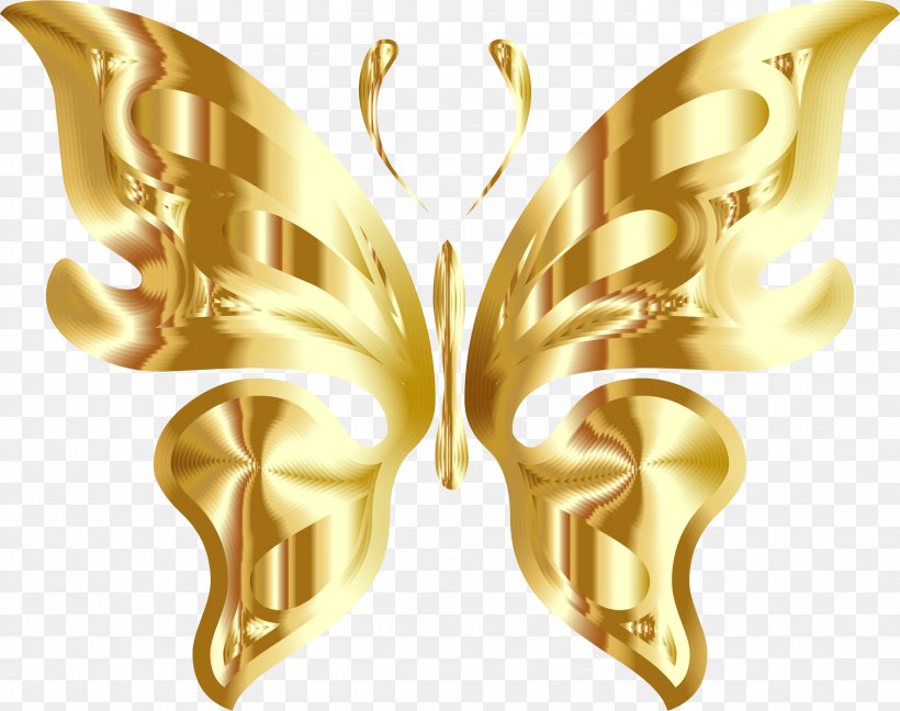 Butterfly Gold Insect Mask Clip Art, PNG, 2294x1814px, Watercolor, Cartoon, Flower, Frame, Heart Download Free