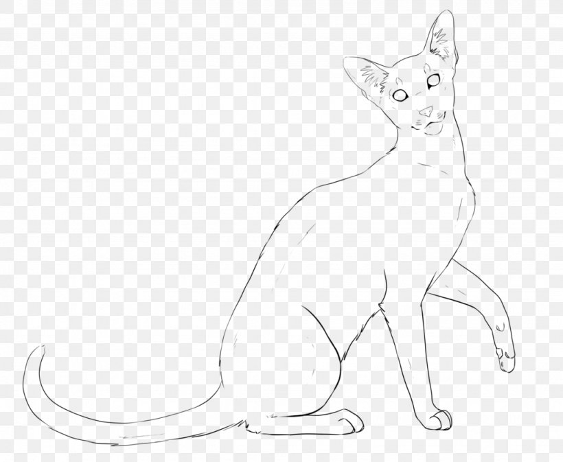 Oriental Shorthair British Shorthair Javanese Cat Line Art Drawing, PNG, 1024x841px, Oriental Shorthair, Animal, Animal Figure, Art, Artwork Download Free