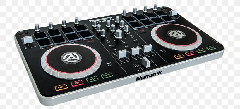 Audio DJ Controller Disc Jockey Numark Industries DJ Mix, PNG, 750x374px, Watercolor, Cartoon, Flower, Frame, Heart Download Free