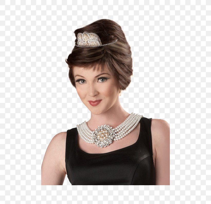 Black Givenchy Dress Of Audrey Hepburn Breakfast At Tiffany's Holly Golightly Costume, PNG, 500x793px, Audrey Hepburn, Bangs, Beauty, Brown Hair, Buycostumescom Download Free