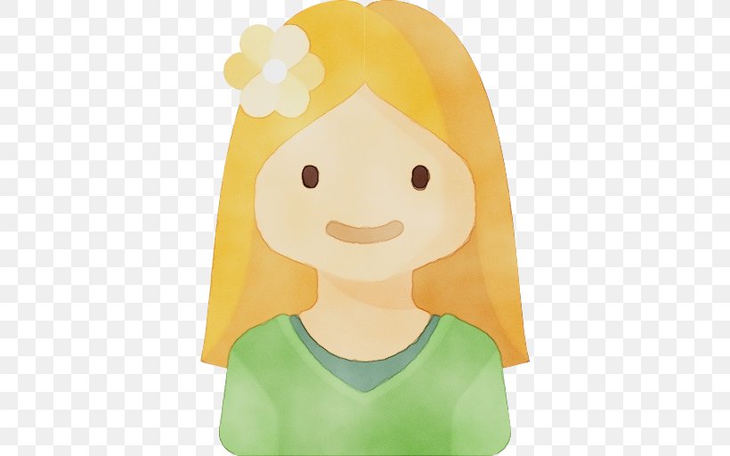 Cartoon Yellow Smile, PNG, 512x512px, Watercolor, Cartoon, Paint, Smile, Wet Ink Download Free