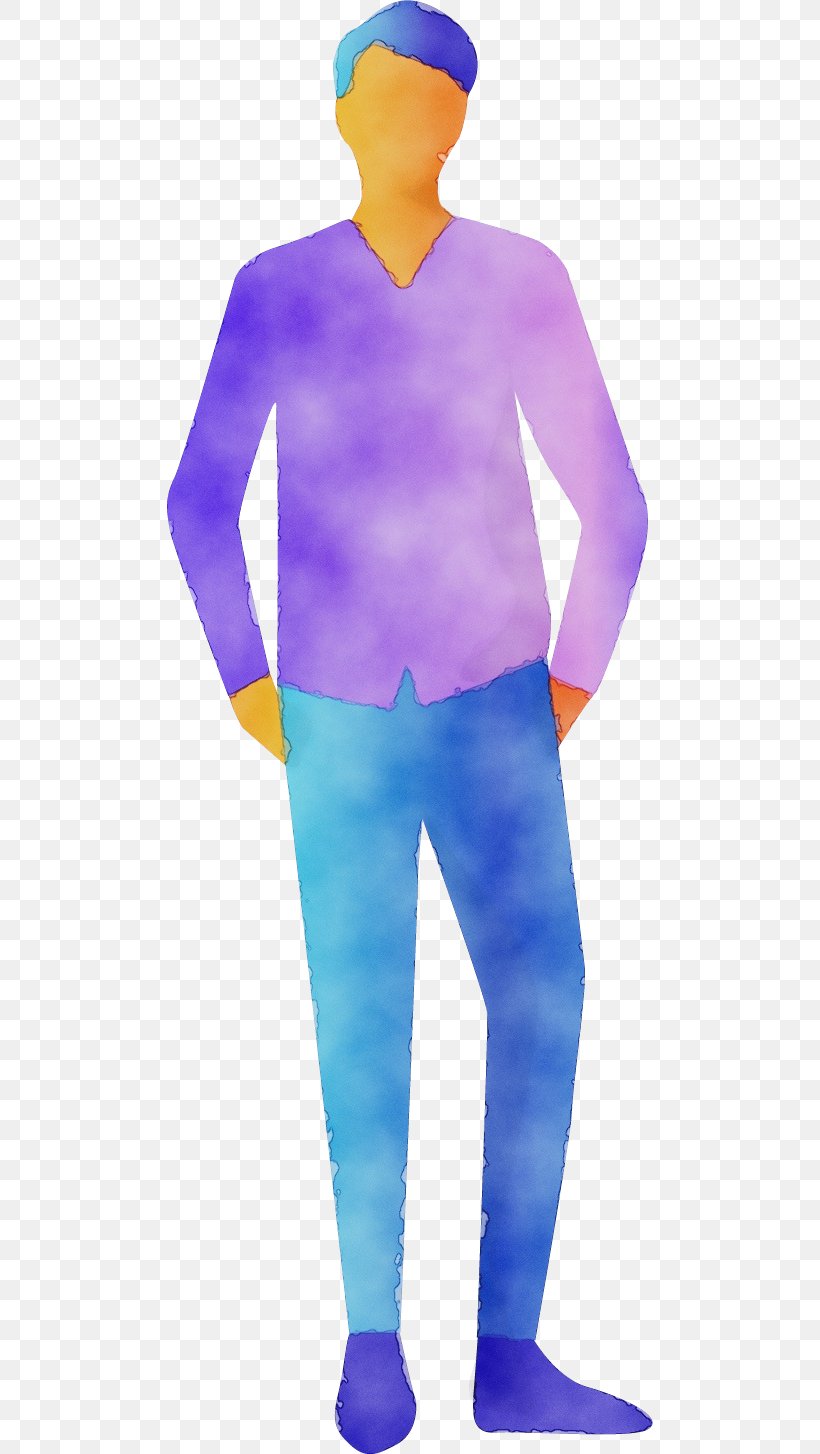 Clothing Purple Violet Electric Blue Sleeve, PNG, 486x1454px, Watercolor, Clothing, Costume, Electric Blue, Fictional Character Download Free