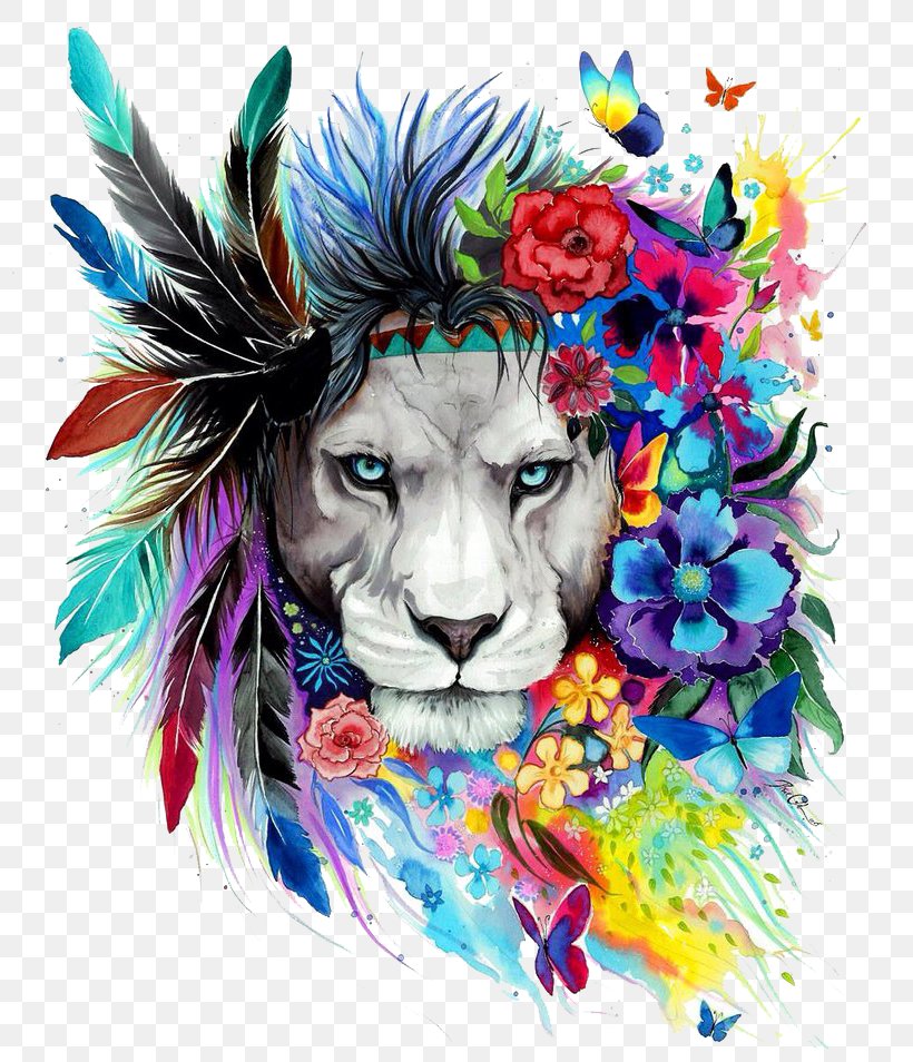 Lion Art Drawing Poster Painting, PNG, 800x954px, Lion, Art, Artist, Digital Art, Drawing Download Free
