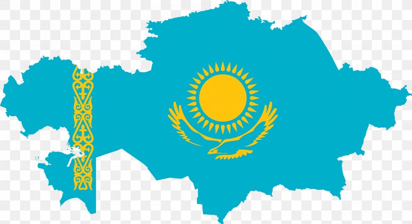 Flag Of Kazakhstan Blank Map, PNG, 2000x1091px, Watercolor, Cartoon, Flower, Frame, Heart Download Free