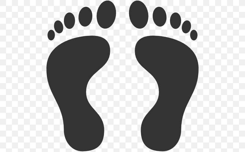Footprint Clip Art, PNG, 512x512px, Footprint, Animal Track, Black, Black And White, Finger Download Free