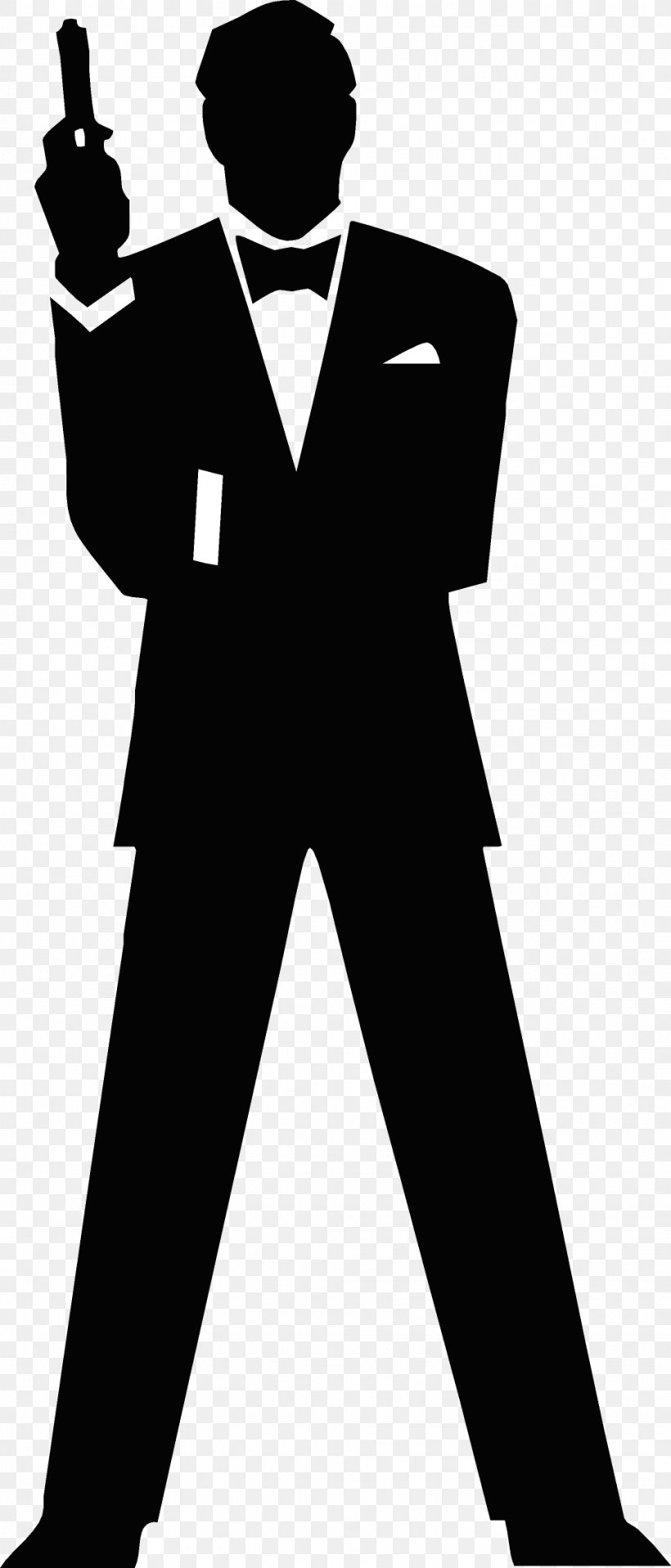 James Bond Silhouette Photography Clip Art, PNG, 969x2266px, James Bond, Black And White, Formal Wear, Gentleman, Graphic Arts Download Free