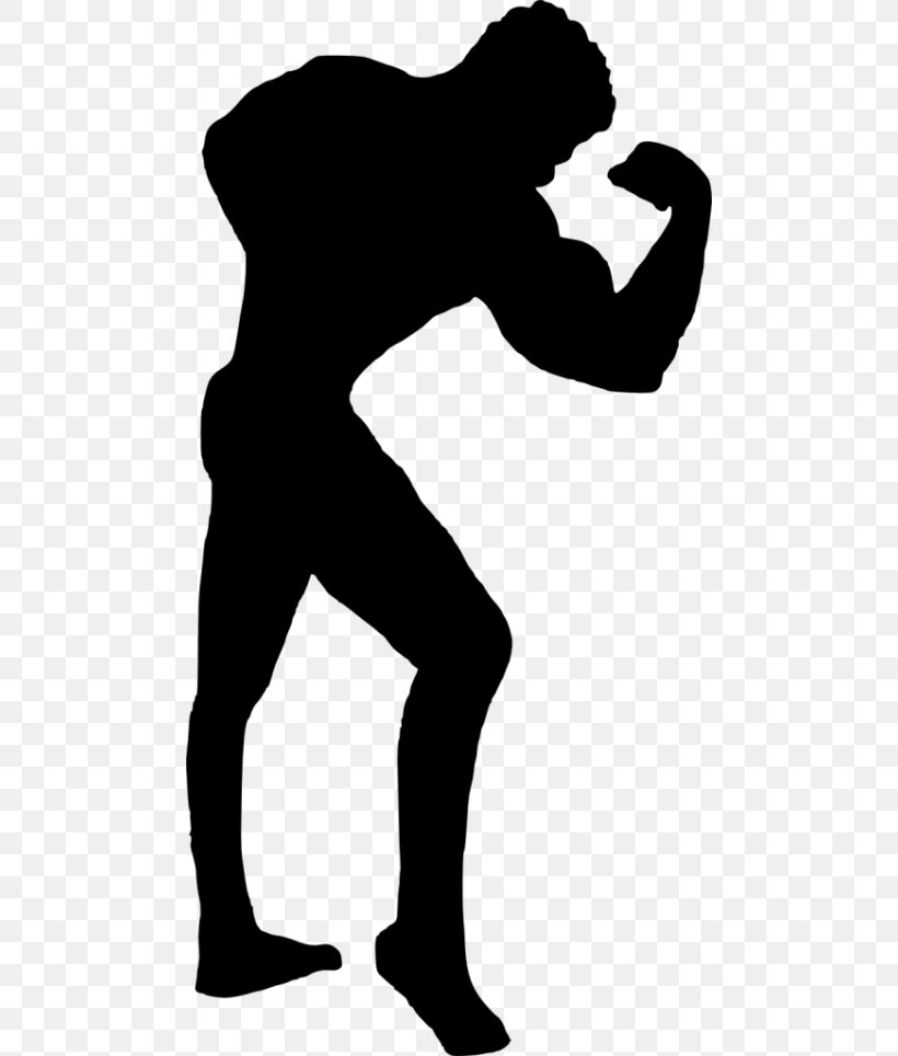 Silhouette Muscle Clip Art, PNG, 480x964px, Silhouette, Arm, Biceps, Black, Black And White Download Free