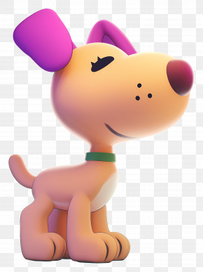 Pocoyo Loula - Cartoon Dog With Purple Ears PNG