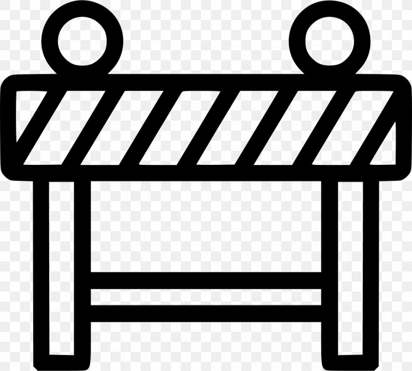 Roadblock Clip Art, PNG, 980x882px, Roadblock, Area, Black And White, Furniture, Rectangle Download Free